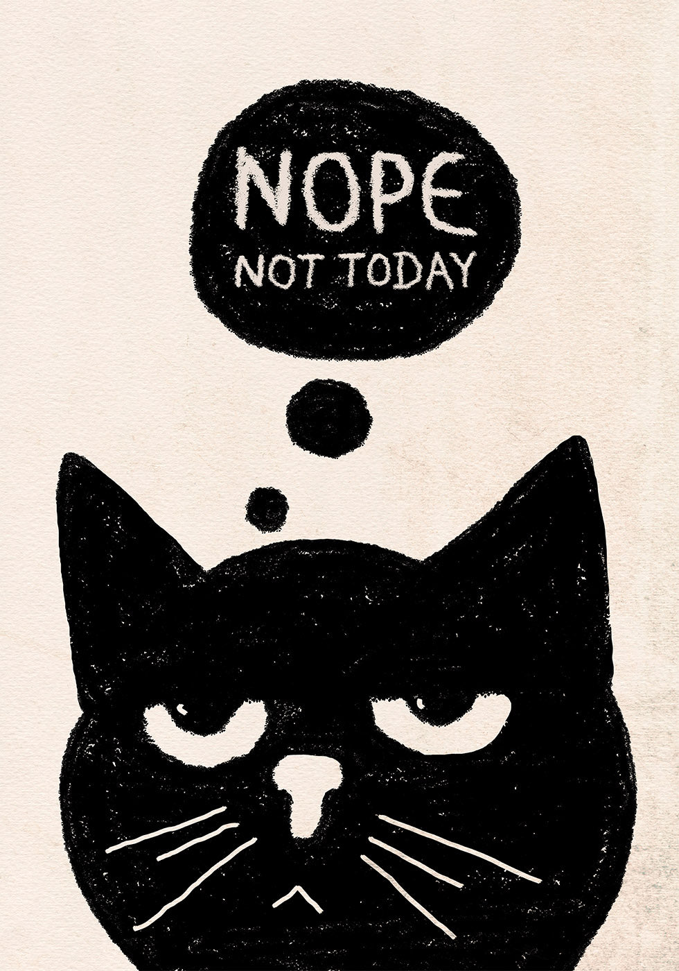 Moody Bored Cat Poster