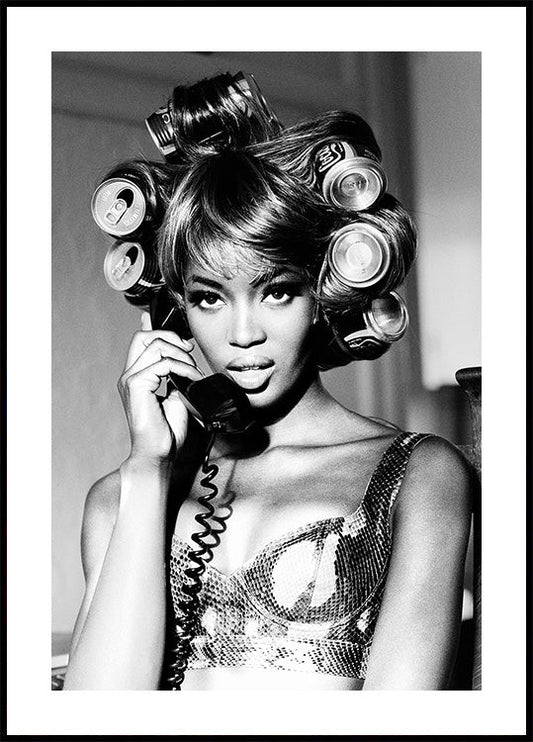 Naomi Campbell on Phone Poster