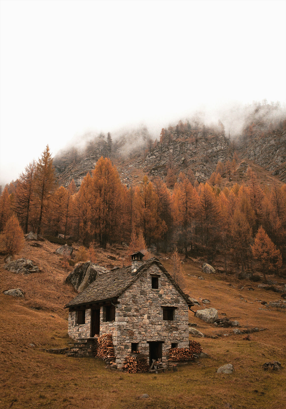 Autumnal Mountain Retreat Poster