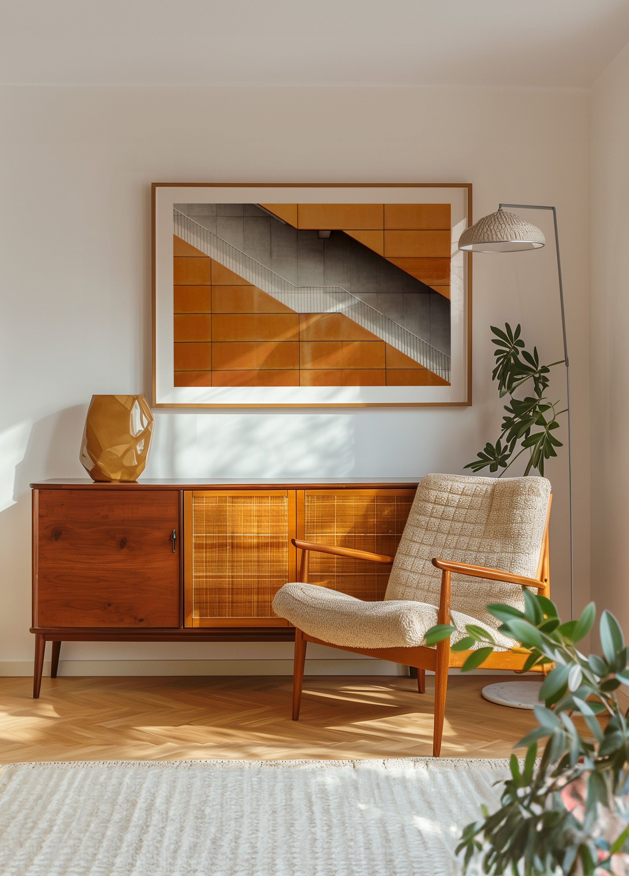 Orange Diagonal Staircase