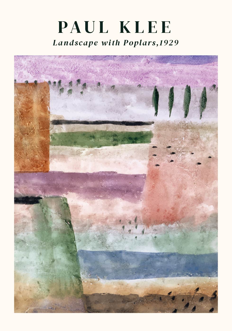 Paul Klee - Landscape with Poplars Poster