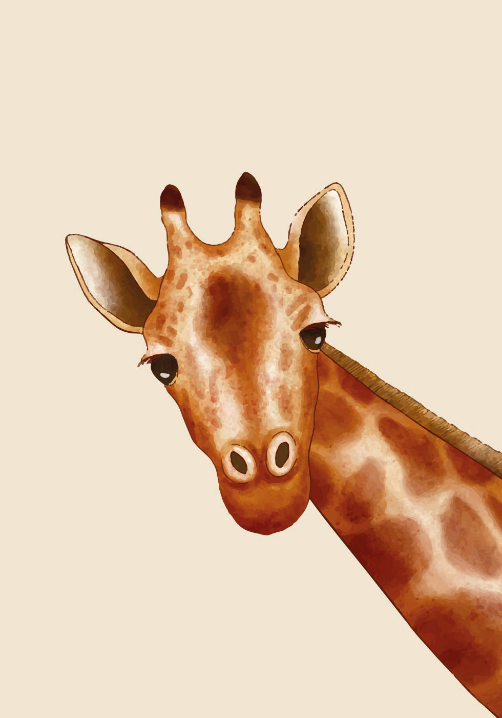 Peekaboo Giraffe Poster