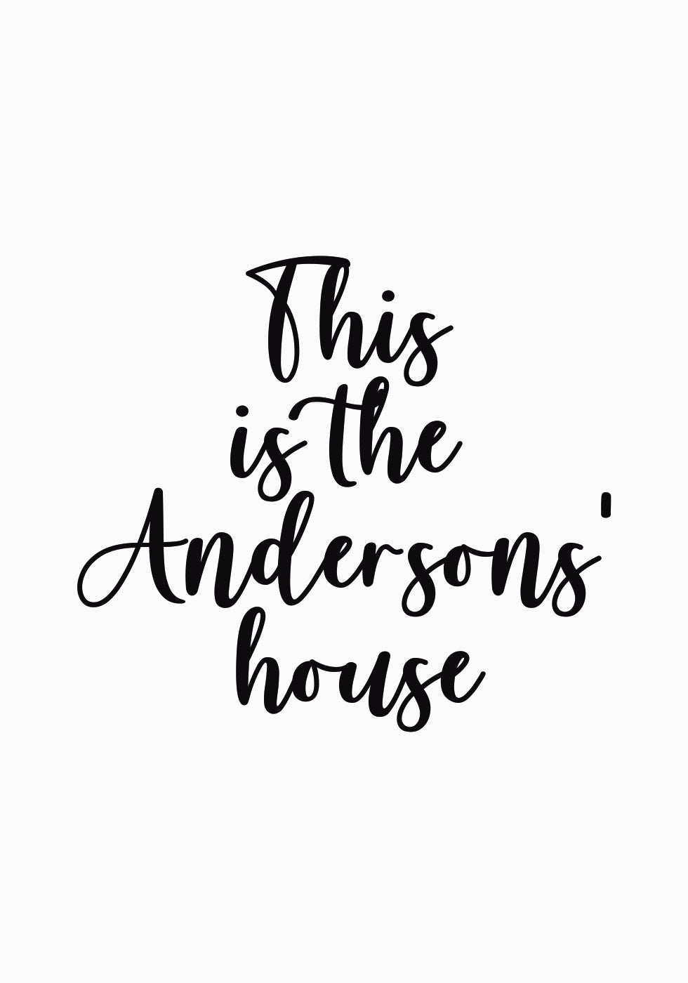 Custom Family Name House Poster