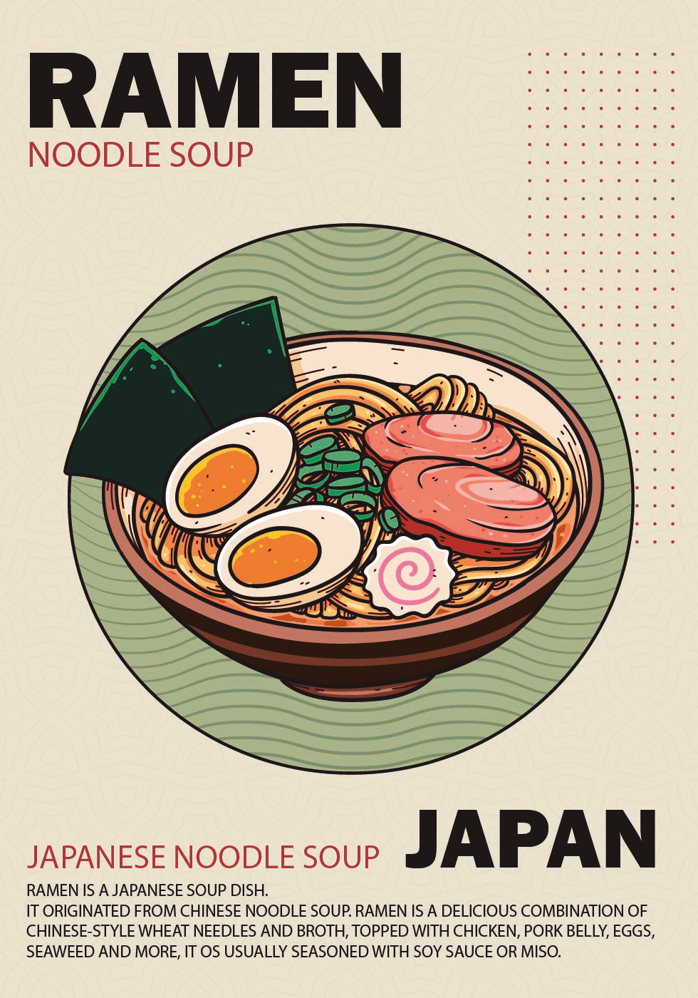 Ramen Noodle Soup Poster