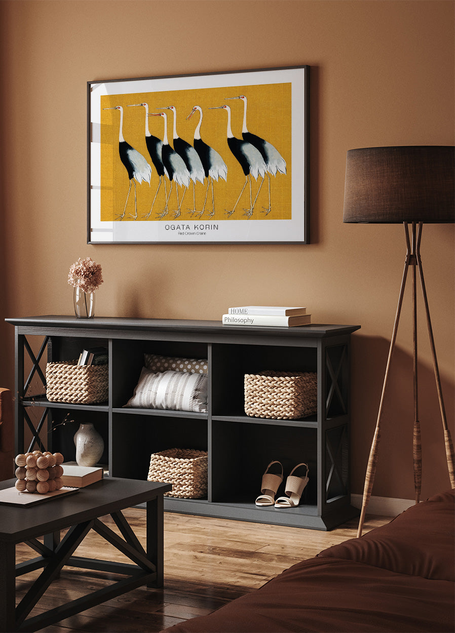 Red Crown Crane By Ogata Korin Poster