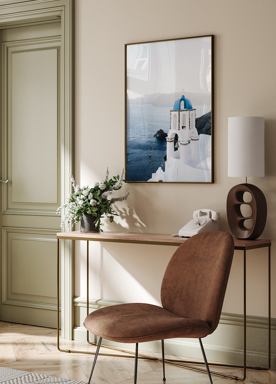 Santorini Coast Poster