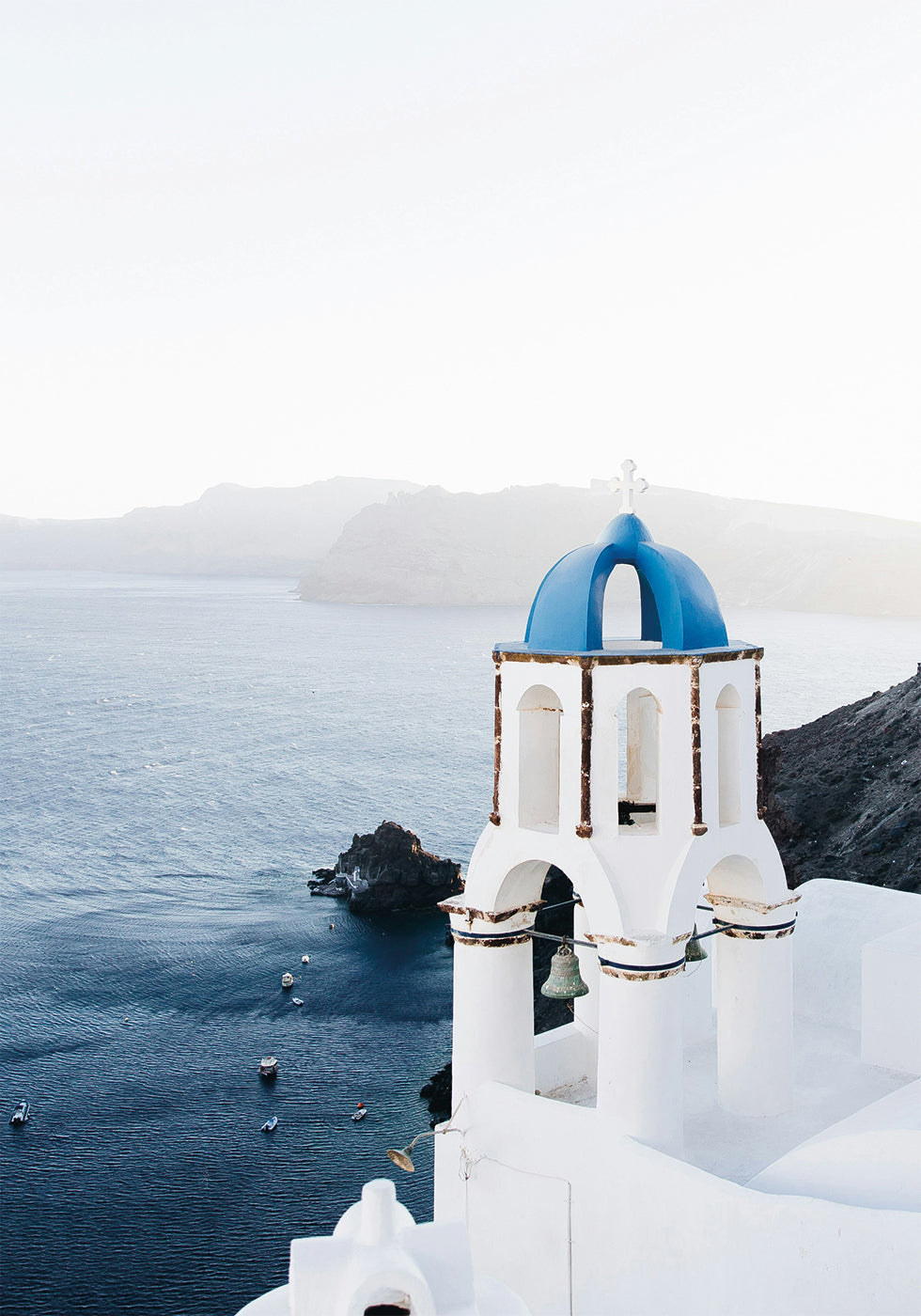 Santorini Coast Poster