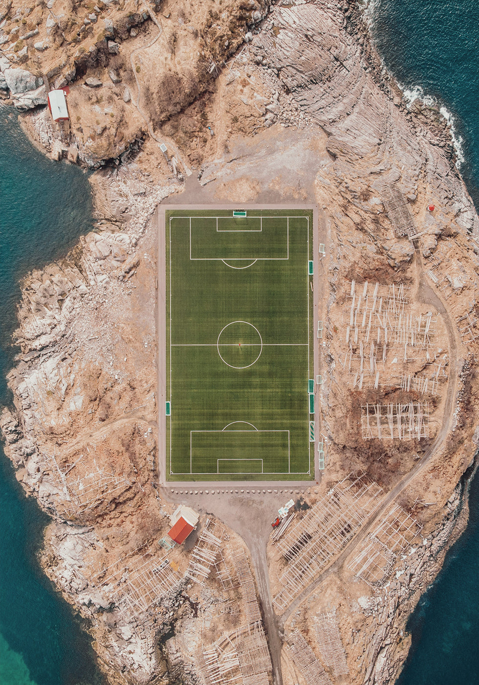 Soccer Field in Norway Poster