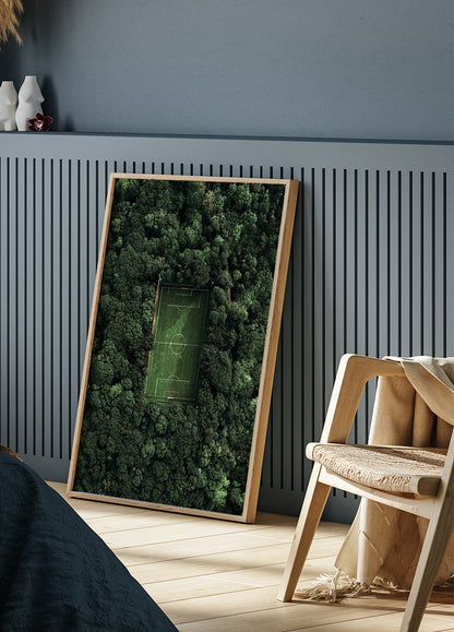 Soccer Field In The Forest Poster