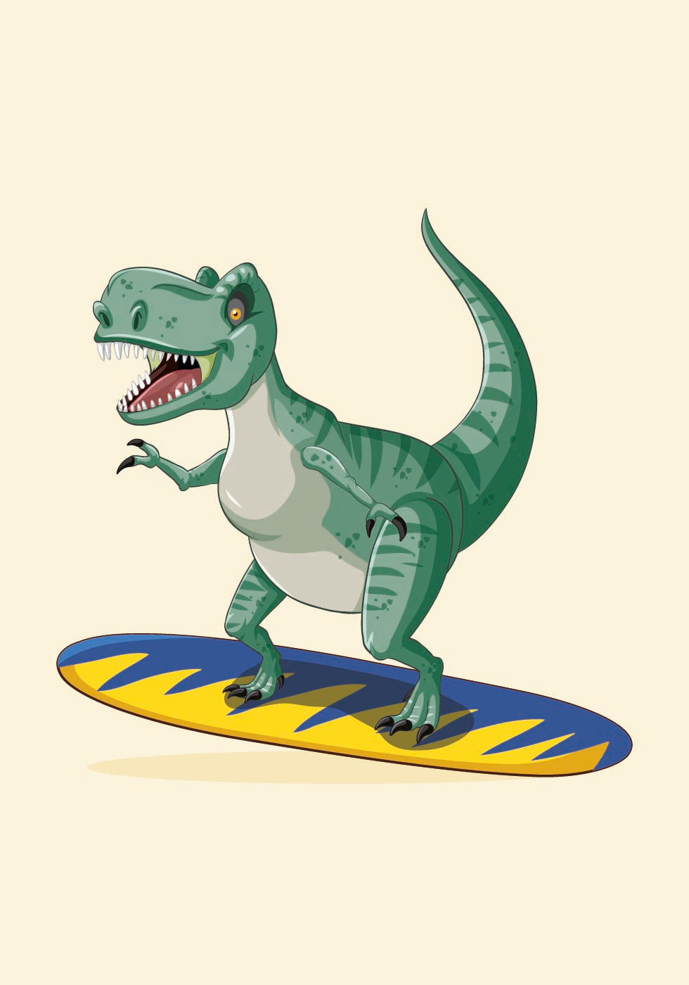 T-Rex Surfing Poster