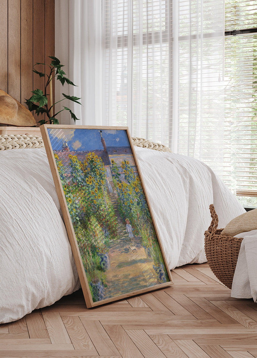 The Artist's Garden at Vétheuil By Claude Poster