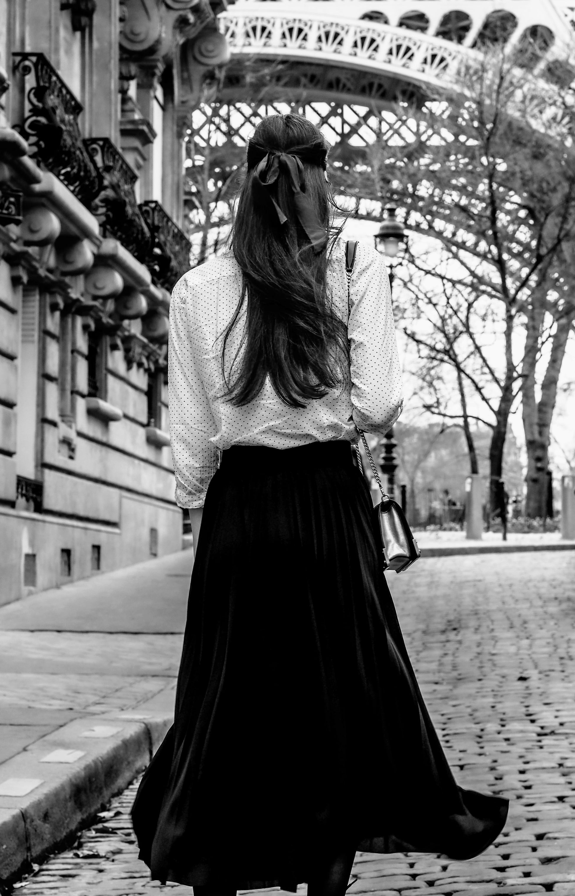 Parisian Elegance Eiffel Tower Black & White Poster