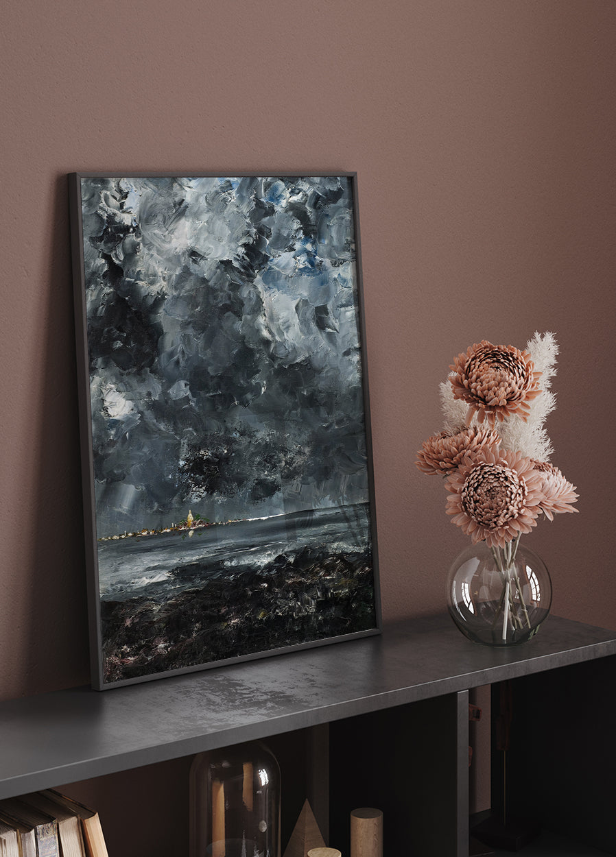 The Town By August Strindberg Poster