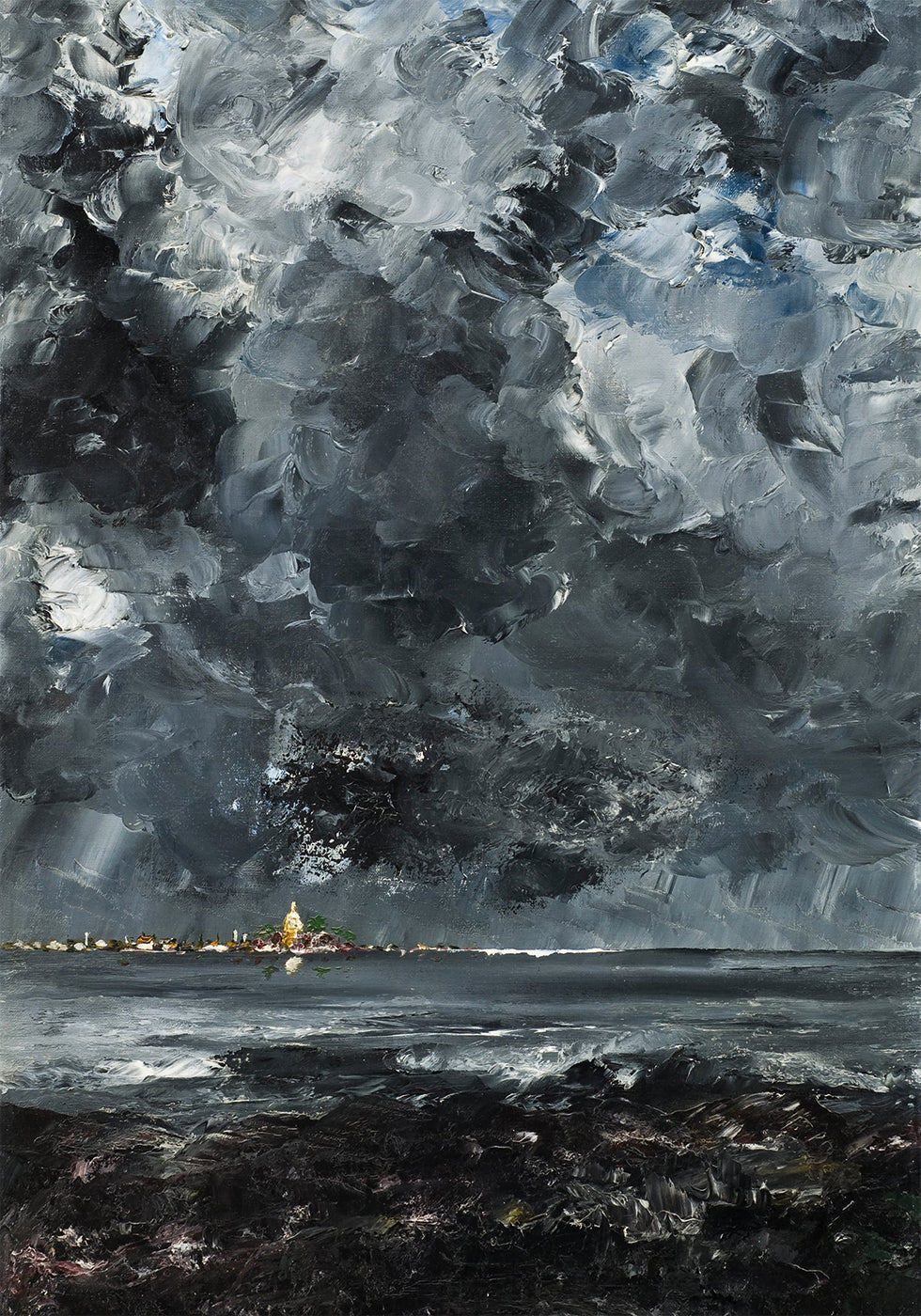 The Town By August Strindberg Poster