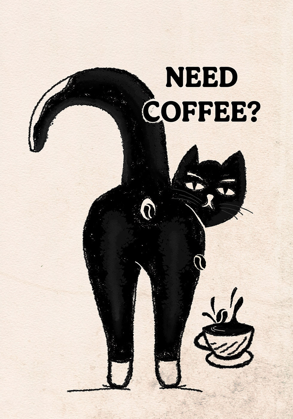 Need Coffee Cat Poster