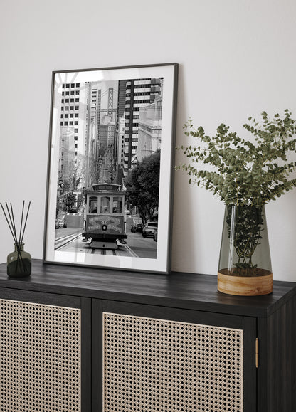 San Francisco Cable Car and Skyline Poster