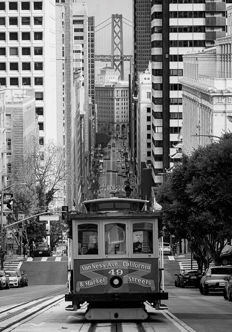 San Francisco Cable Car and Skyline Poster