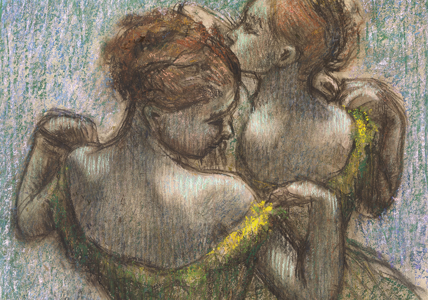 Two Dancers Half-length By Edgar Degas Poster