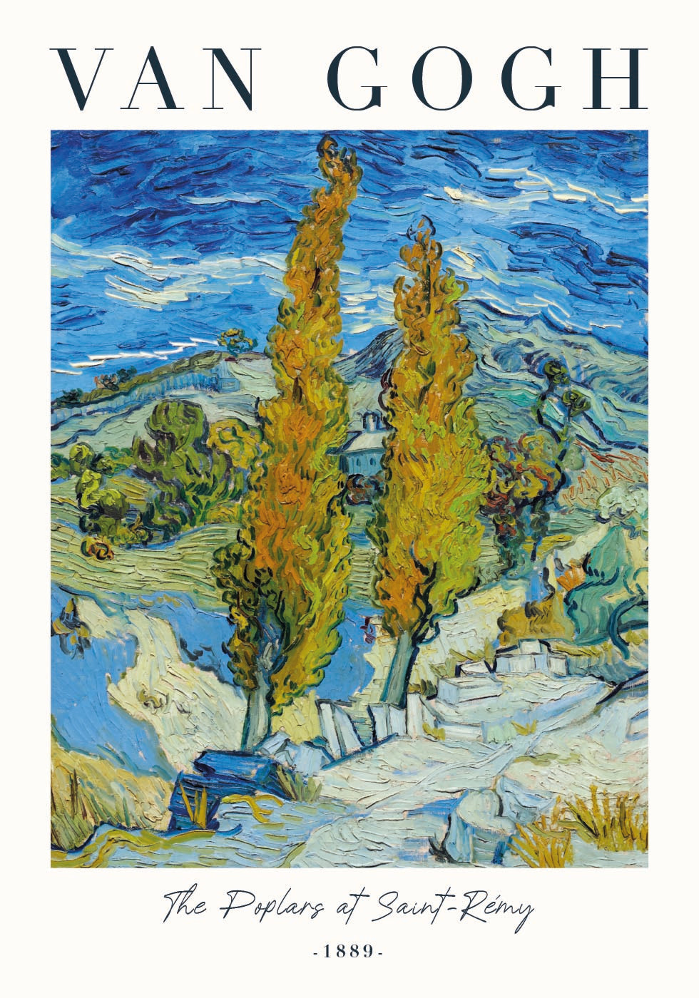 Vincent van Gogh: The Poplars at Saint-Rémy 1889 Poster.