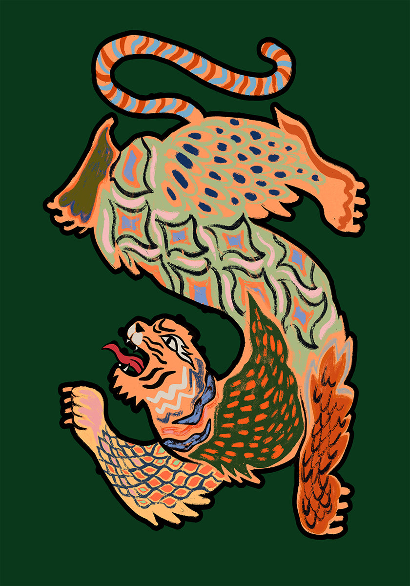 Asiantiger Green Poster