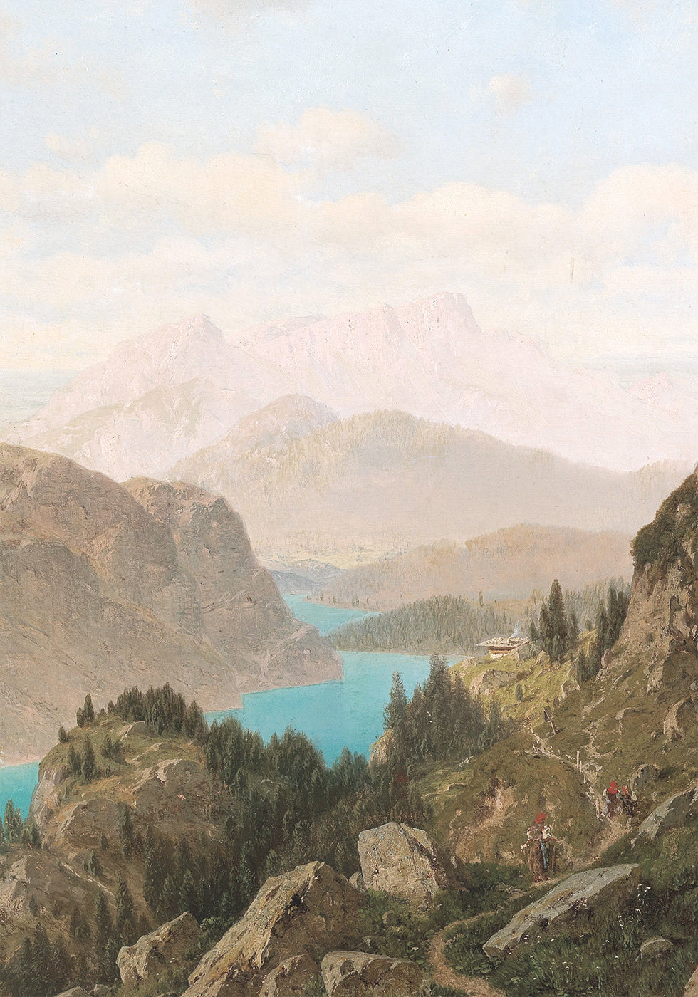 View Of The Königssee And The Untersberg By Josef von Schlögl Poster