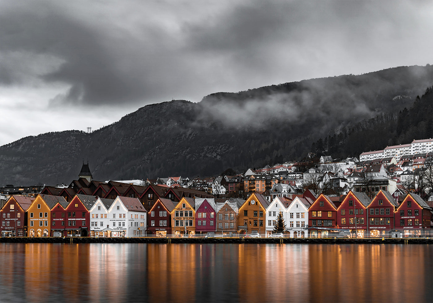 View of Bryggen, Norway Poster