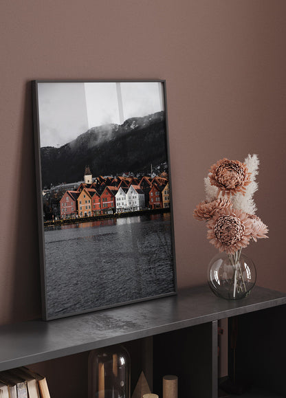 View Of Bryggen, Norway Portrait Poster