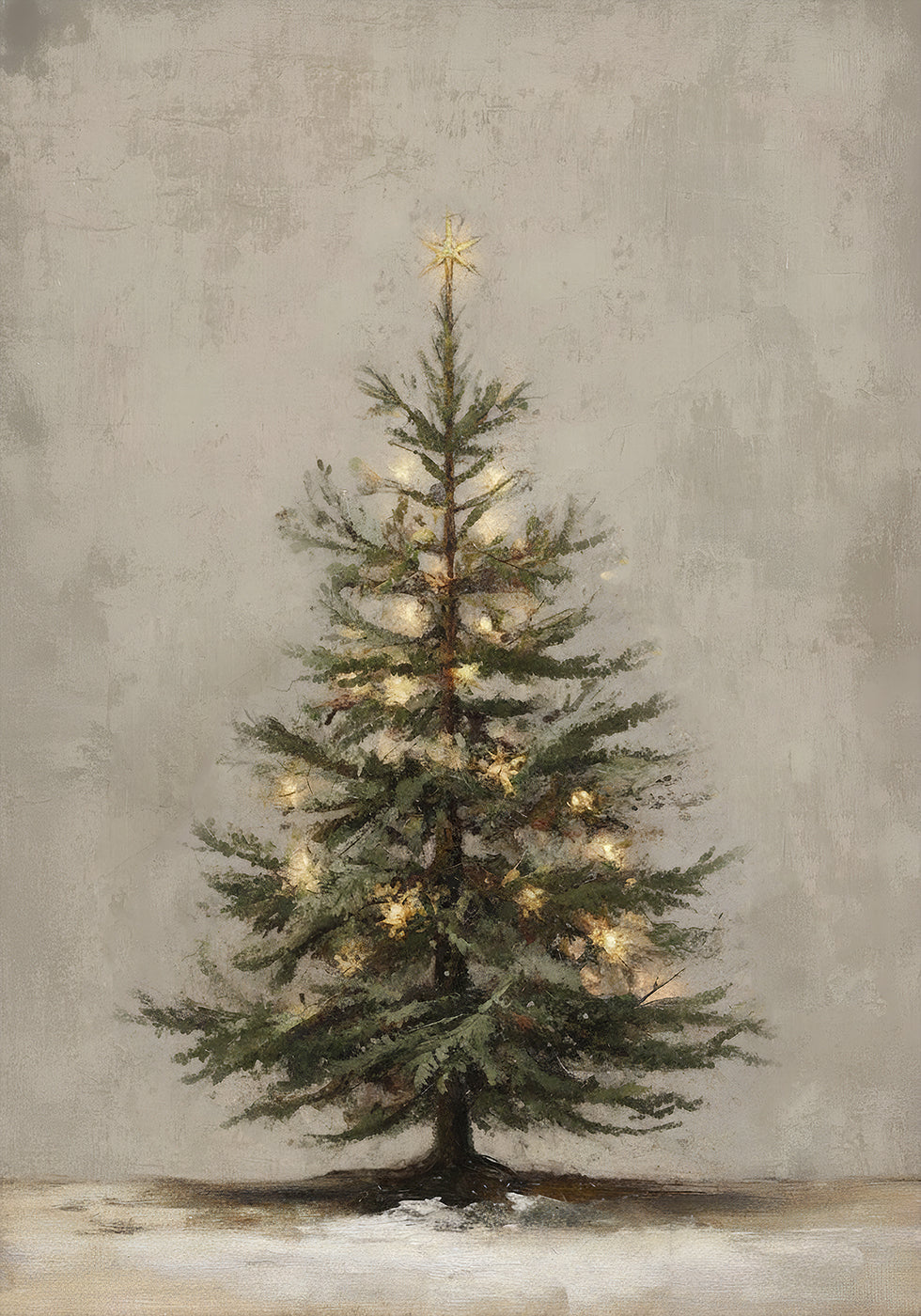 Vintage Christmas Tree Poster