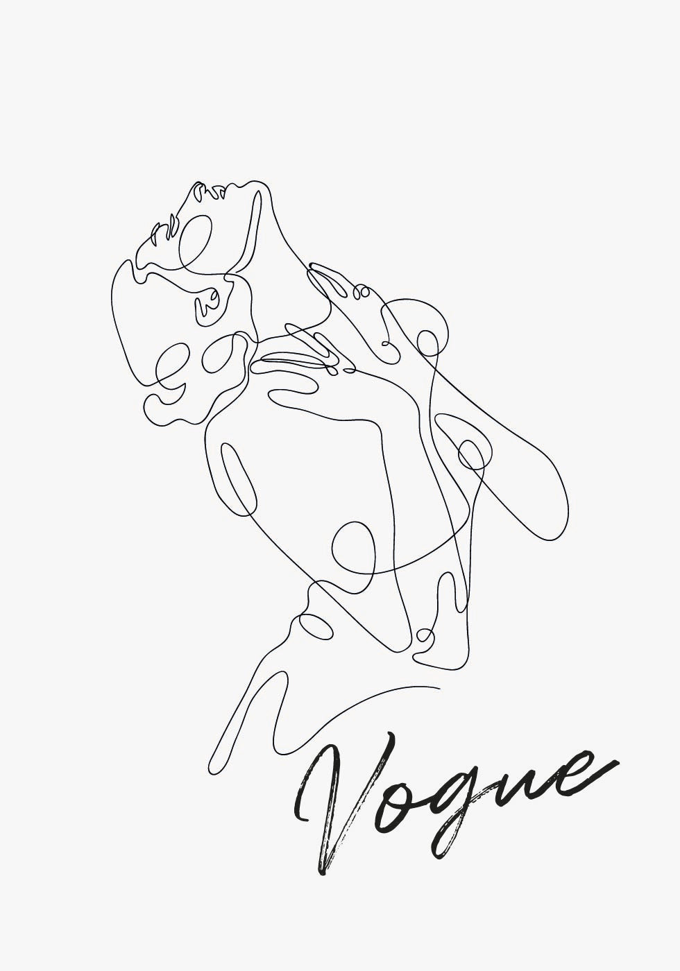 Vogue Woman Line Art Poster