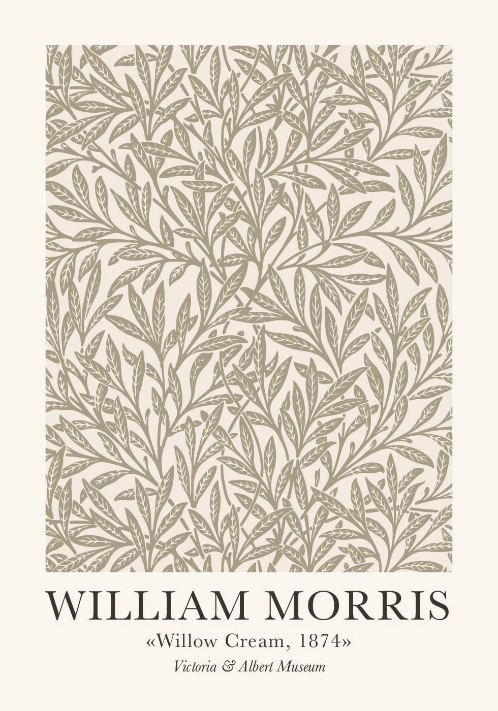 William Morris & Co Willow Cream Poster