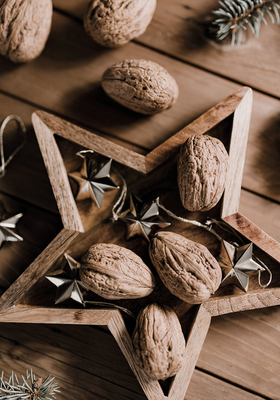 Walnuts in a Wooden Star Poster