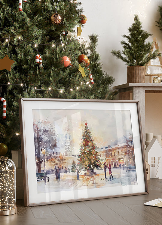 Christmas Market Square Poster