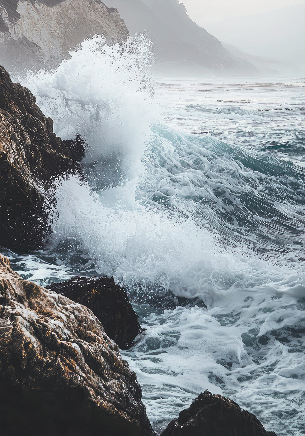 Waves of the Pacific Ocean Poster