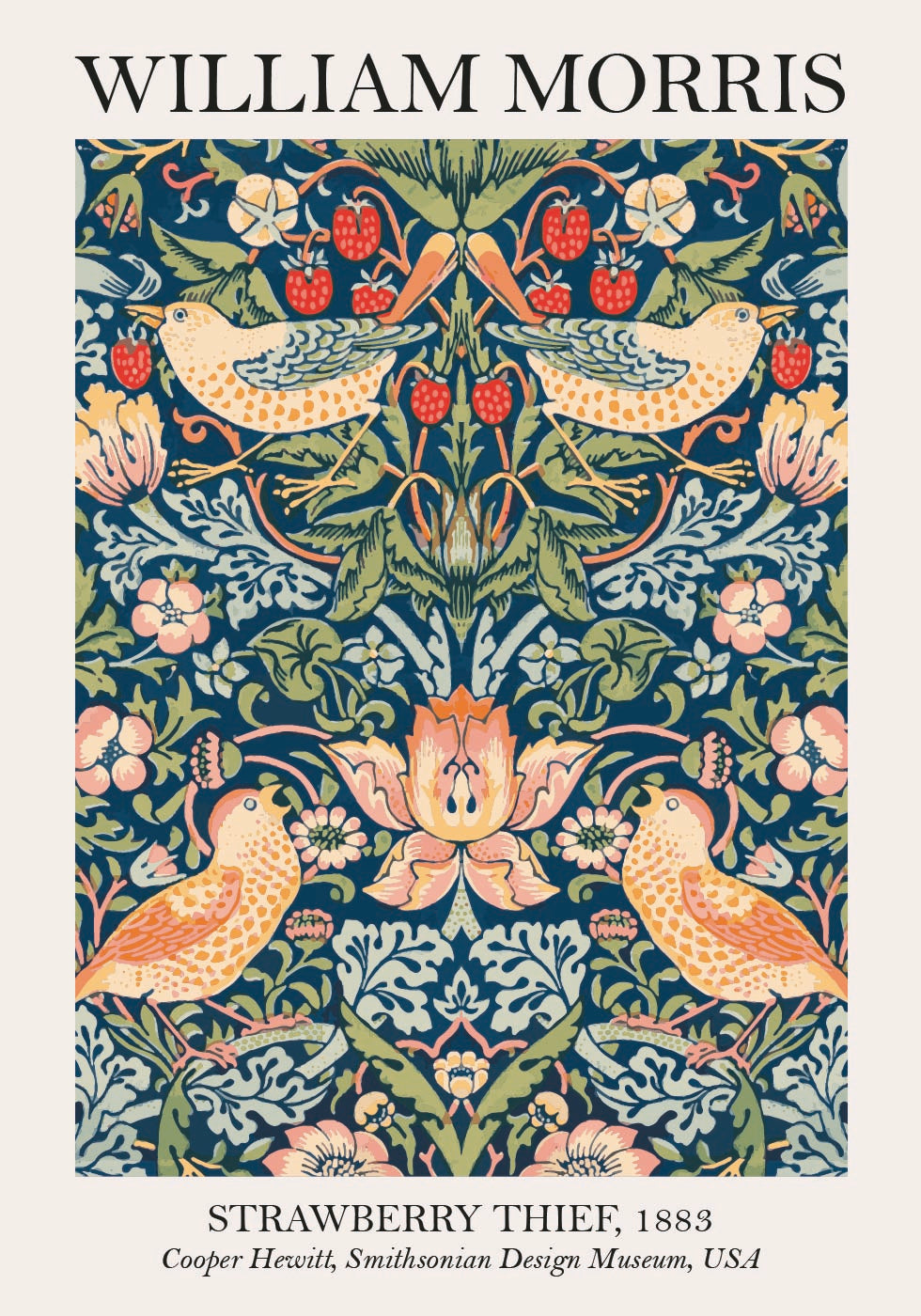 Strawberry Thief, William Morris Poster