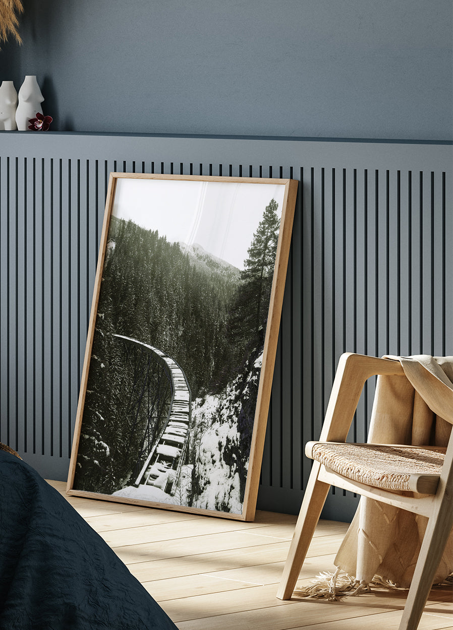 Winter Railroad Poster