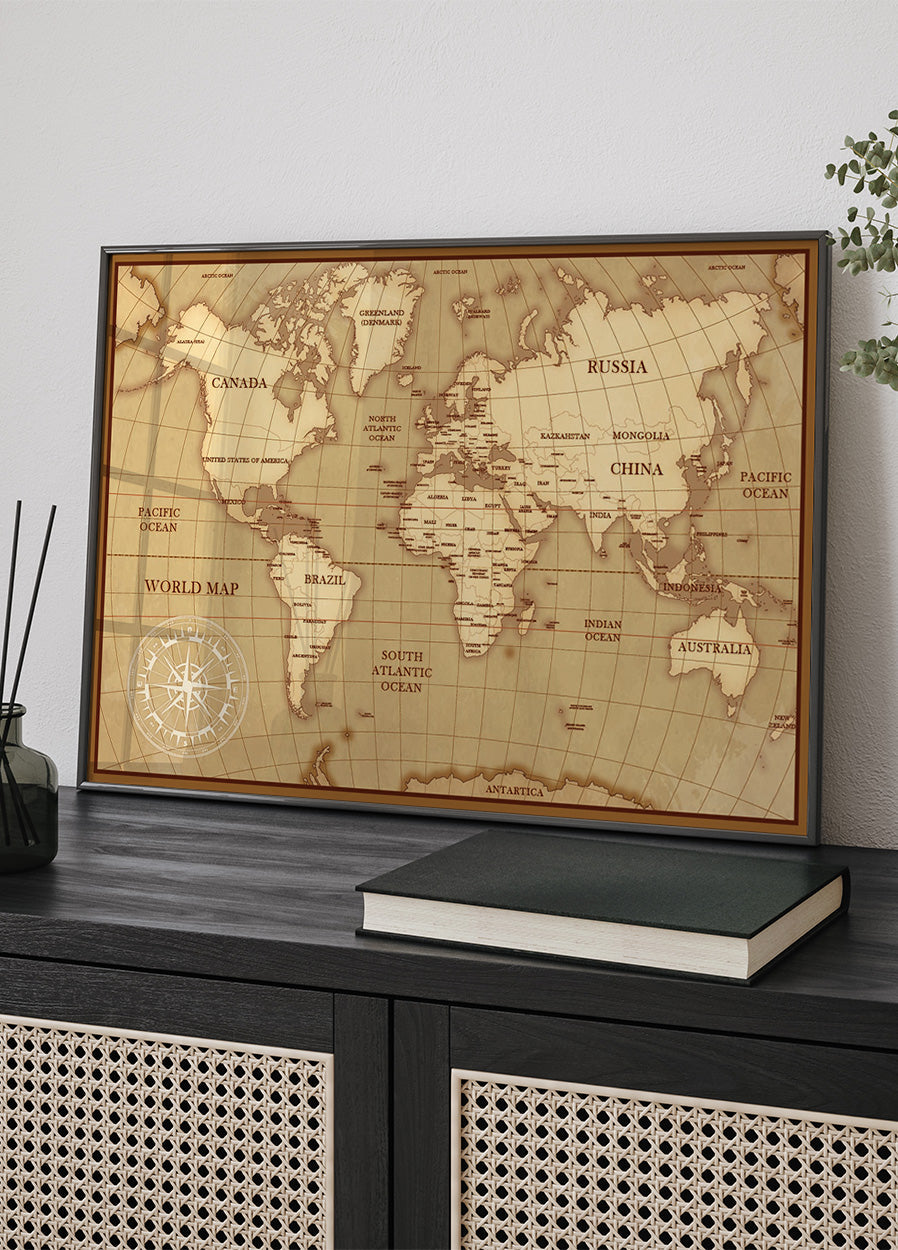 Vintage worldmap Poster