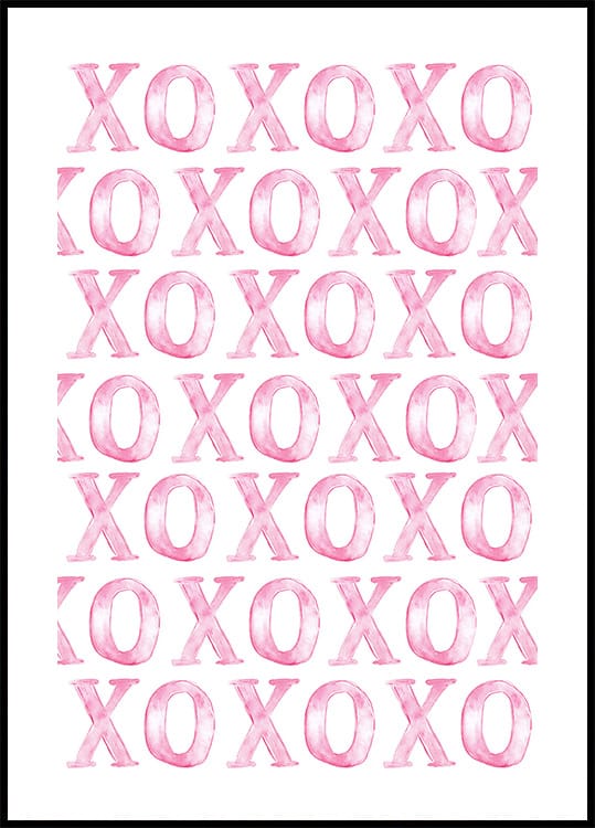 XOXO Pink Poster