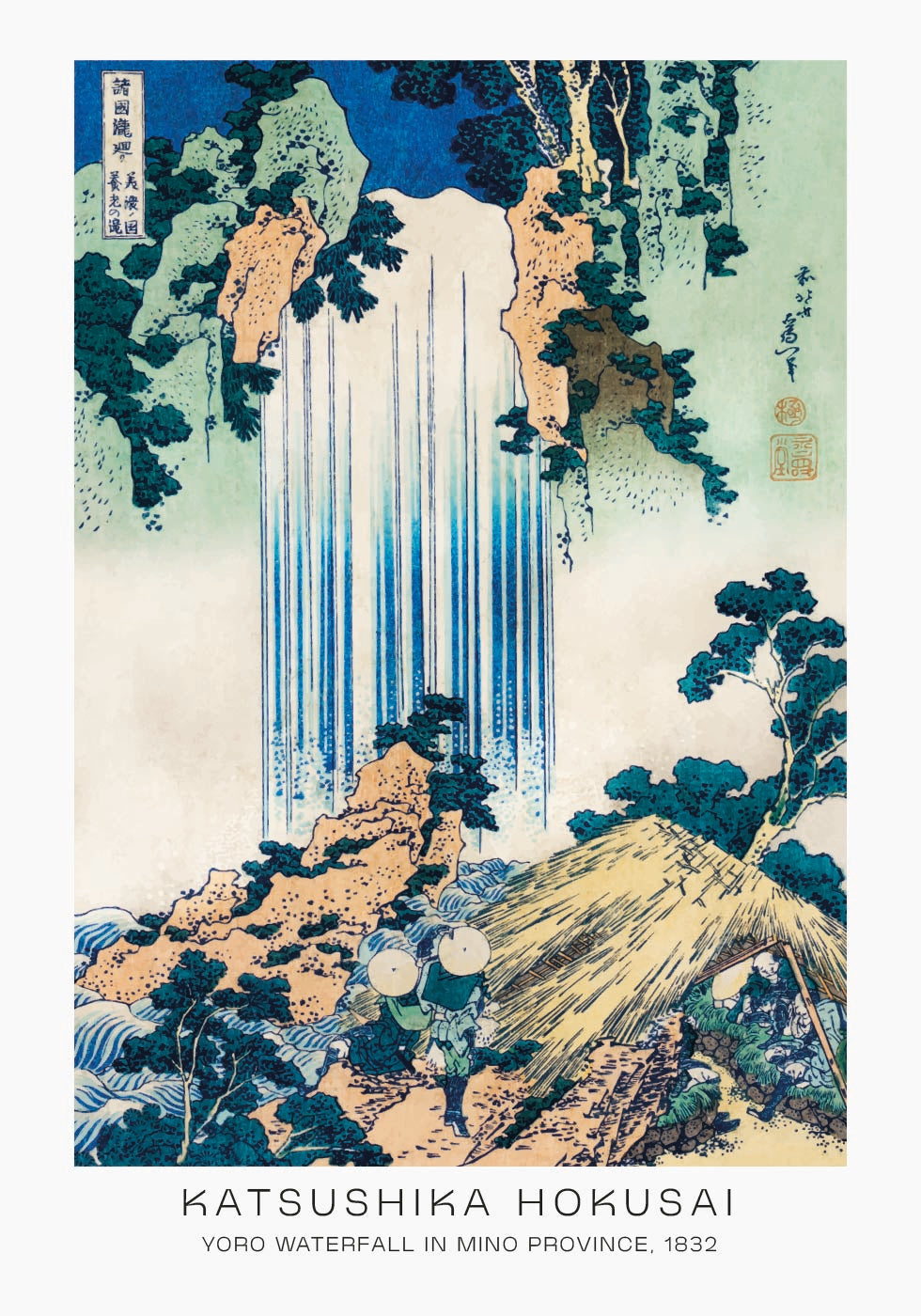 Yoro Waterfall By Katsushika Hokusai Poster