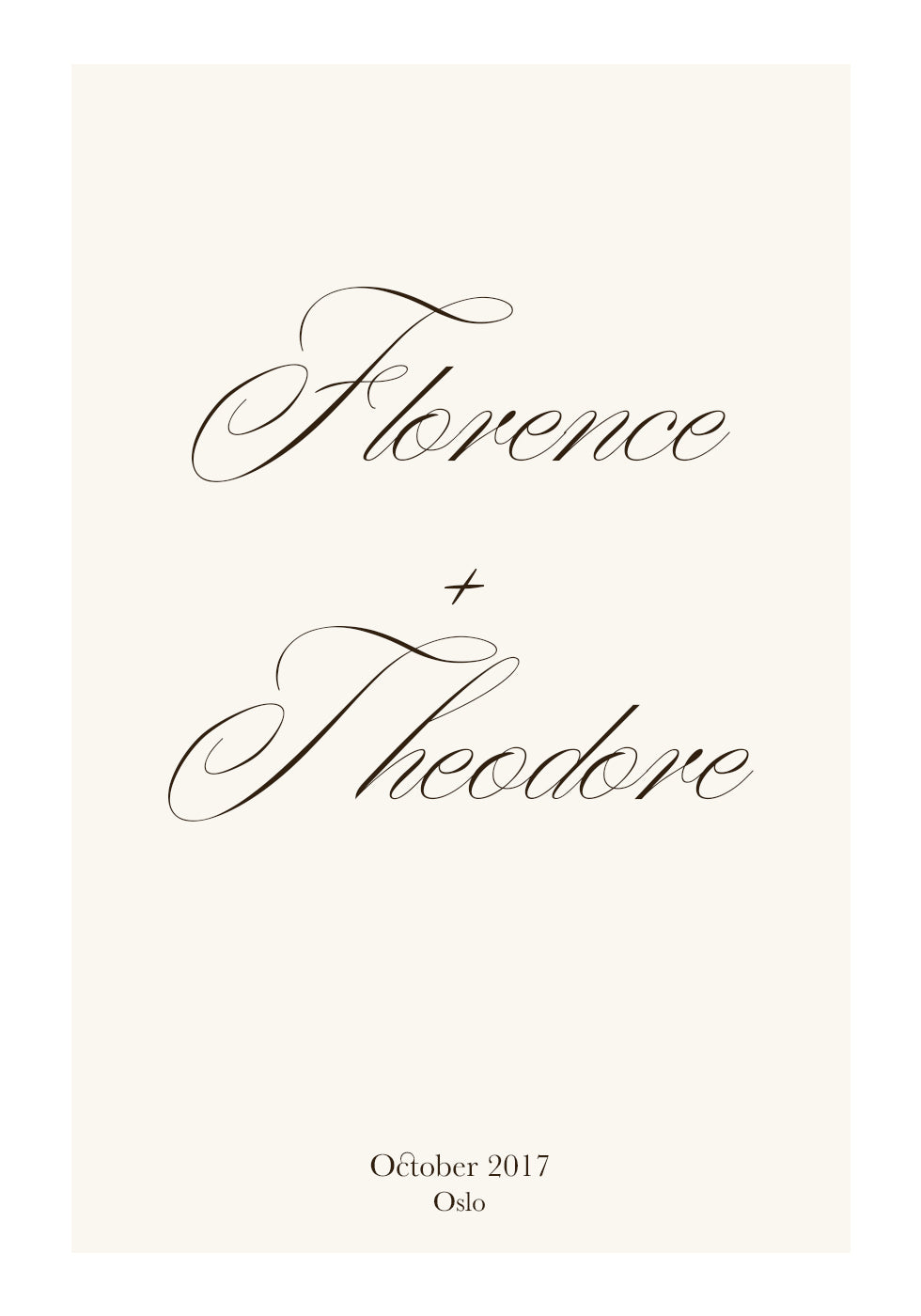 You + Me, Couple Names Poster