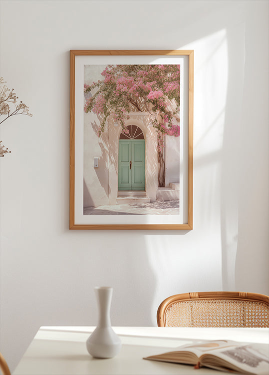 Pastel Doorway - Blooming Floral Entrance Poster