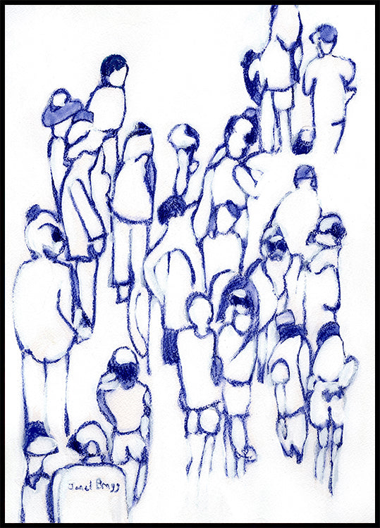 Crowd In Blue Poster