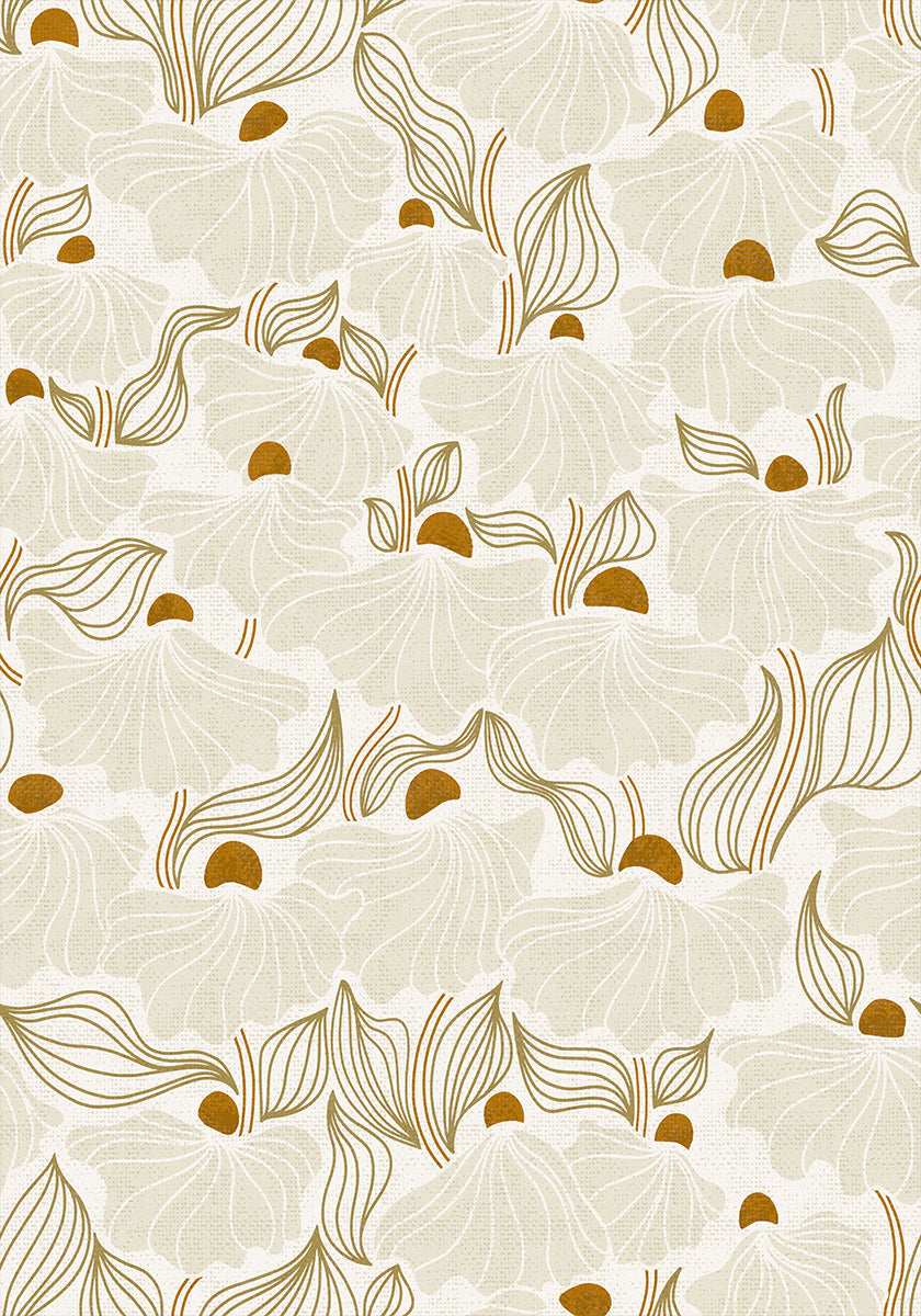 calming essentials Natural flow meadow ivory pattern Poster