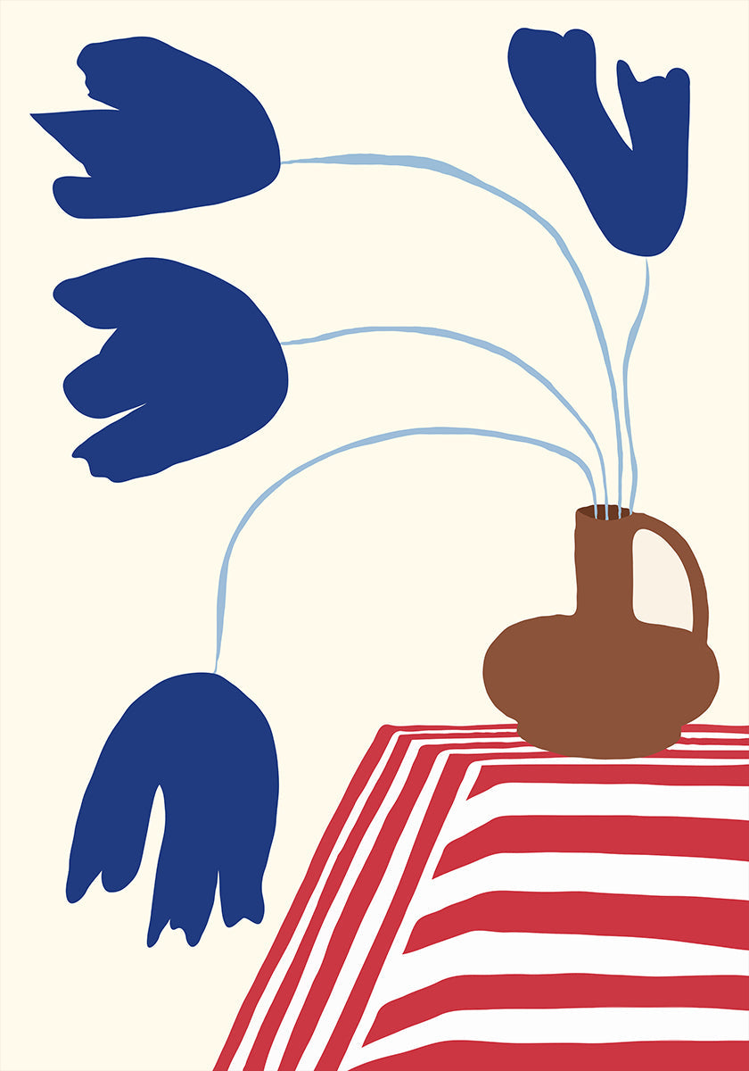 Still Life Flower Pottery Poster