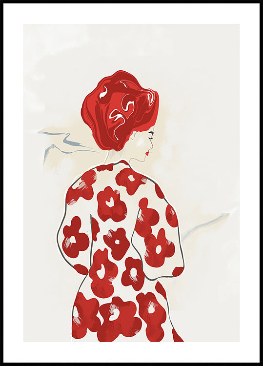 Red Wildflowers Poster