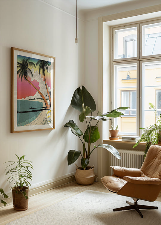 Aloha! Hawaii Tropical Sunset Poster