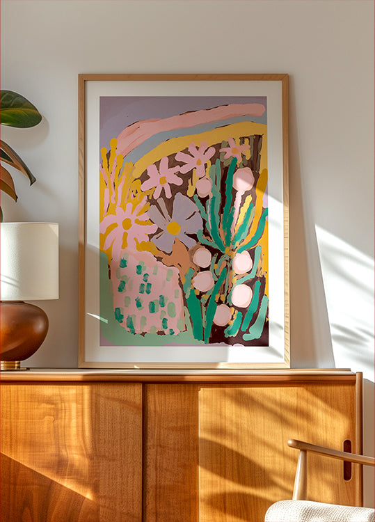 Floral Harmony Burst Poster
