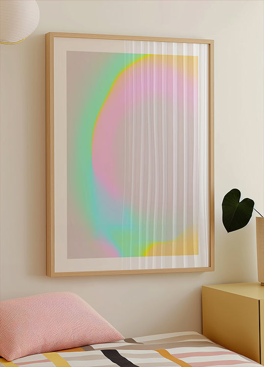 Pastel Glow Curve Poster