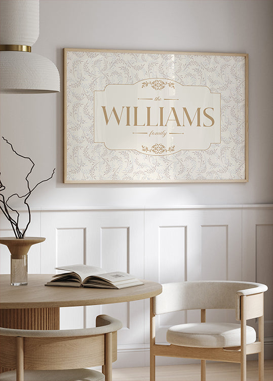 Last Name Family sign Personal Poster