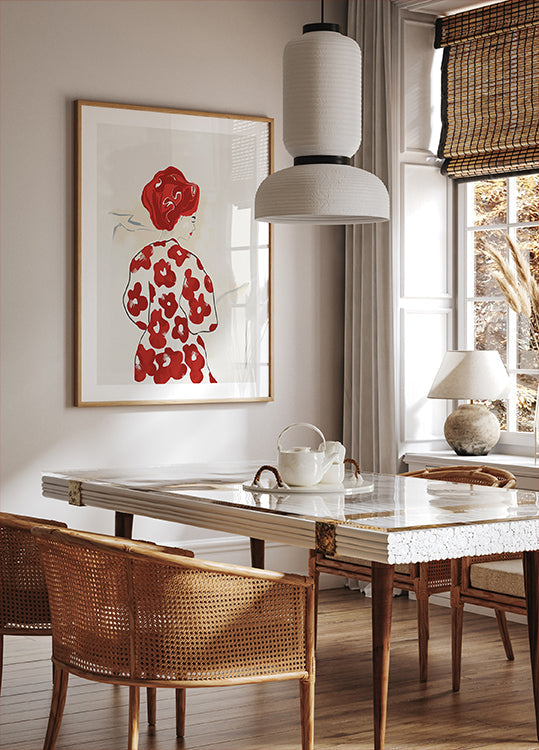 Red Wildflowers Poster