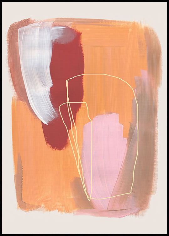 Abstract Brush Strokes 125 Poster